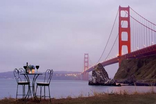 Dream Cafe Golden Gate Bridge - 35 Poster Print by Alan Blaustein - Item # VARPDXABSFH335