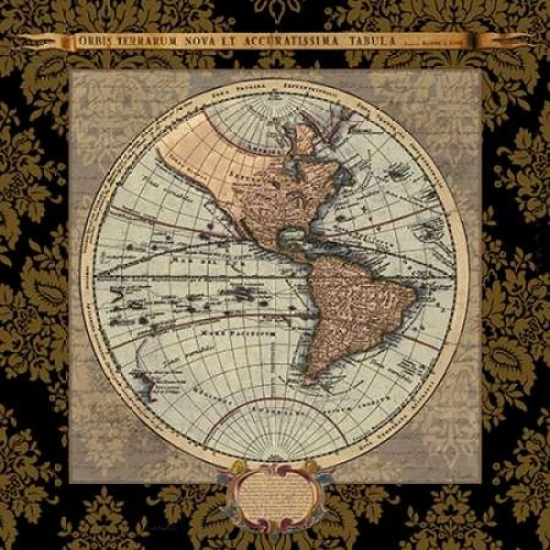 Damask on Black Map II Poster Print by Elizabeth Medley - Item # VARPDX8565M Damask on Black Map II Poster Print by Elizabeth Medley - Item # VARPDX8565M