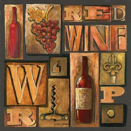 Type Set Wine Sq I Poster Print by Gregory Gorham - Item # VARPDXGOR494