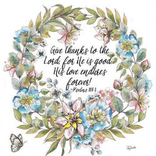 Boho Floral Wreath Psalms I Poster Print by Tre Sorelle Studios - Item # VARPDXRB10787TS