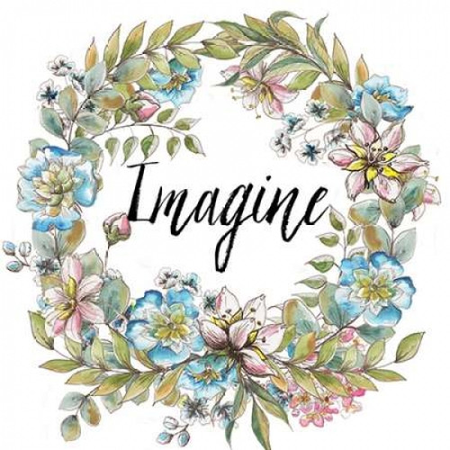 Boho Floral Wreath Imagine Poster Print by Tre Sorelle Studios - Item # VARPDXRB10756TS