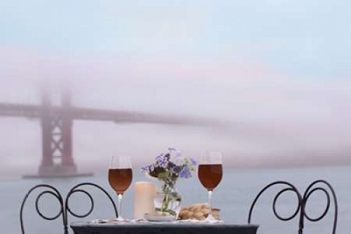 Dream Cafe Golden Gate Bridge - 59 Poster Print by Alan Blaustein