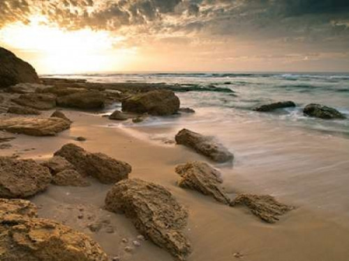 Sunset over Palmachim beach, Israel Poster Print by  Assaf Frank