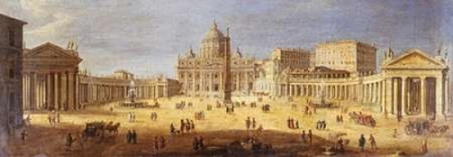 Piazza San Pietro Rome Poster Print by Gaspar van Wittel - Item # VARPDX4VW1105