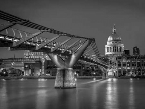 The Millennium bridge and St Paul''s cathedral in London, UK Poster Print by  Assaf Frank