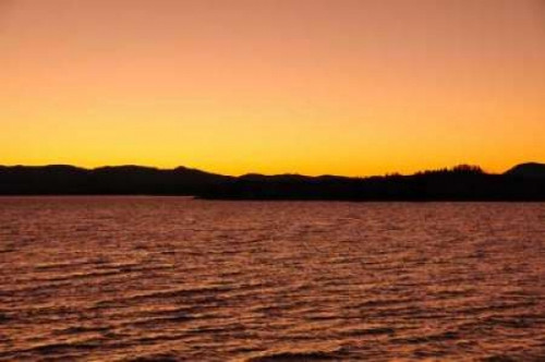 Water Sky Orange Poster Print by Logan Thomas - Item # VARPDXPSTMS105