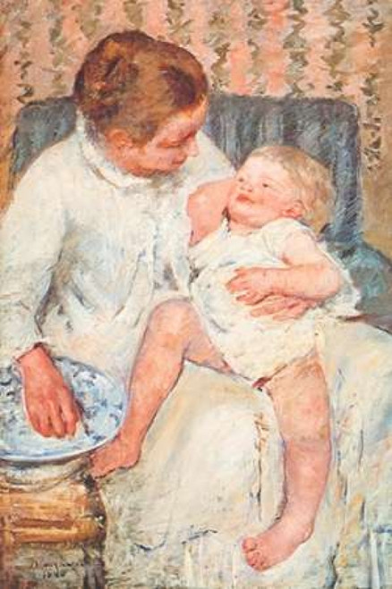 Mother About To Wash Her Sleepy Child Poster Print by  Mary Cassatt - Item # VARPDX372674