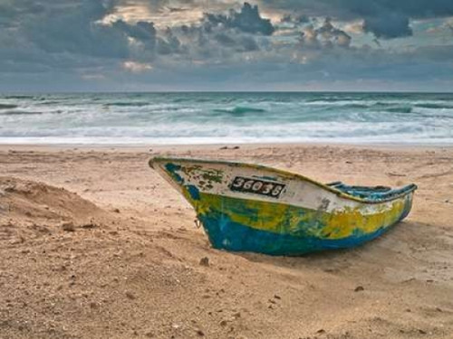 Fishing Boat on the shore, Palmachim Beach, Israel Poster Print by  Assaf Frank - Item # VARPDXAF20120102006