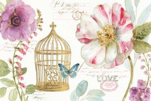 Rainbow Seeds Floral Birdcage I Poster Print by Audit Lisa - Item # VARPDX23428
