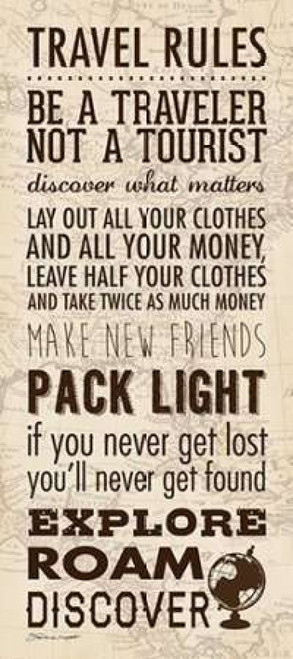 Travel Rules II Poster Print by  Stephanie Marrott - Item # VARPDXSM10576