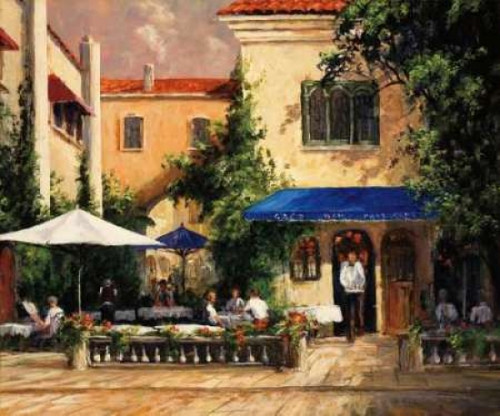 Cafe Bar Poster Print by Art Fronckowiak