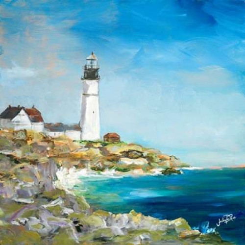 Lighthouse on the Rocky Shore I Poster Print by Julie DeRice - Item # VARPDX9706