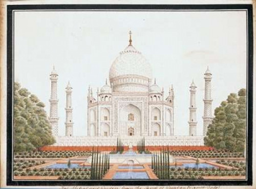 The Taj Mahal with Garden Poster Print by  Mughal 1813 Anon - Item # VARPDXTMA05