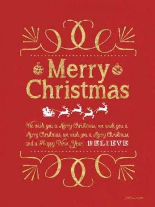 Merry Christmas - Red Poster Print by Stephanie Marrott - Item # VARPDXSM11031