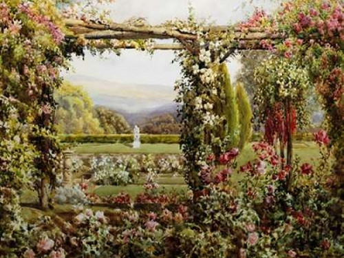 The Rose Garden Poster Print by Robert Atkinson - Item # VARPDX3RA043