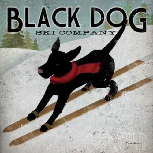 Black Dog Ski Poster Print by Ryan Fowler - Item # VARPDX5029