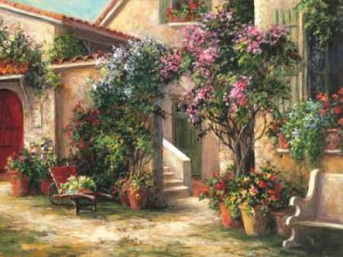 Garden Courtyard Poster Print by Art Fronckowiak - Item # VARPDXF370D
