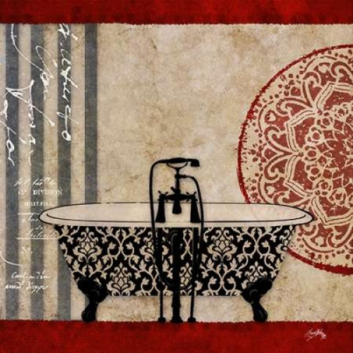 Red Garden Bath I Poster Print by Elizabeth Medley - Item # VARPDX8627M