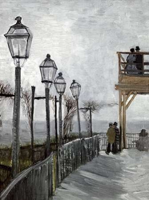 Terrace and Observation Deck at the Moulin Poster Print by  Vincent Van Gogh - Item # VARPDX281312