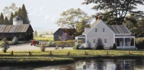 The Red Tractor Poster Print by Bill Saunders