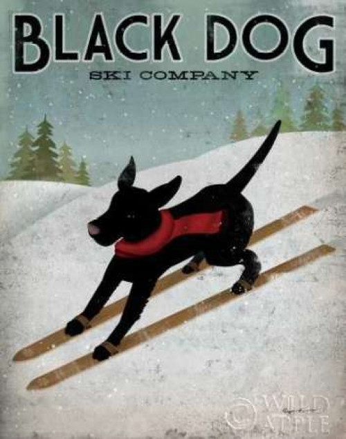 Black Dog Ski Poster Print by Ryan Fowler - Item # VARPDX5017