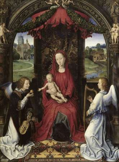 Madonna and Child With Two Angels Poster Print by  Hans Memling - Item # VARPDX278548