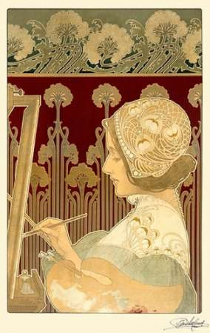 Woman Painting Poster Print by  Privat Livemont - Item # VARPDX295832