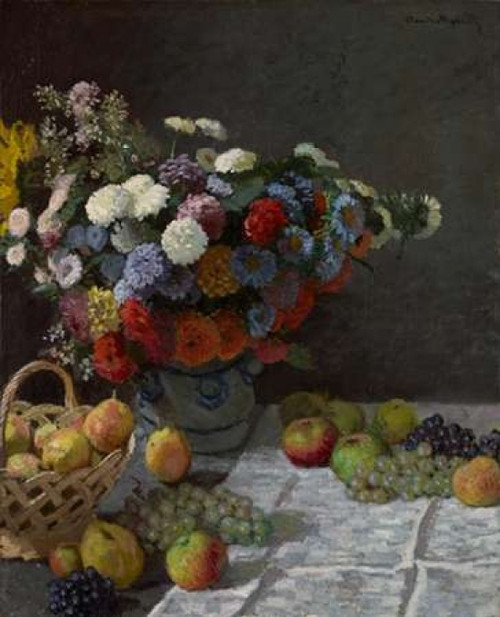 Still Life with Flowers and Fruit Poster Print by  Claude Monet - Item # VARPDX454987