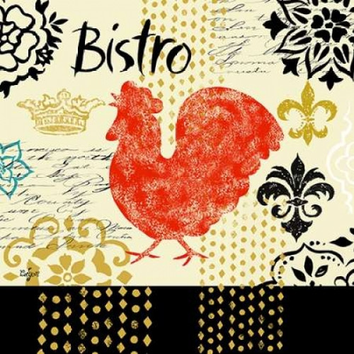 Fleur d Lis Rooster II Poster Print by Rebecca Lyon - Item # VARPDXRB8416RL
