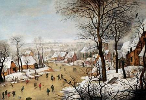 A Winter Landscape With Skaters and a Bird Trap Poster Print by  Pieter the Elder Bruegel - Item # VARPDX266006