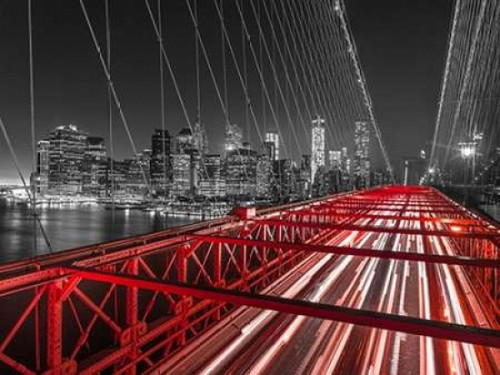 Brooklyn Bridge in evening, New York Poster Print by  Assaf Frank - Item # VARPDXAF20131116703C04