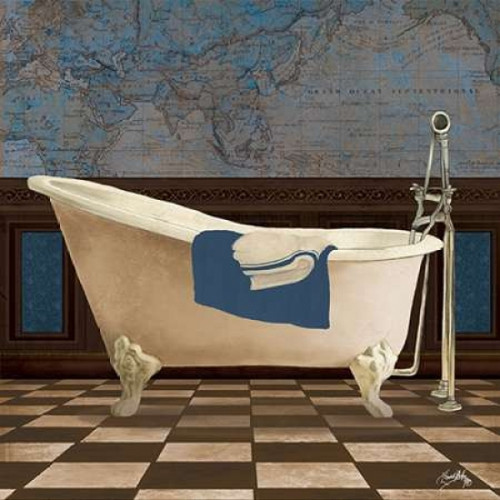 Blue Historic Bath II Poster Print by Elizabeth Medley - Item # VARPDX9243B