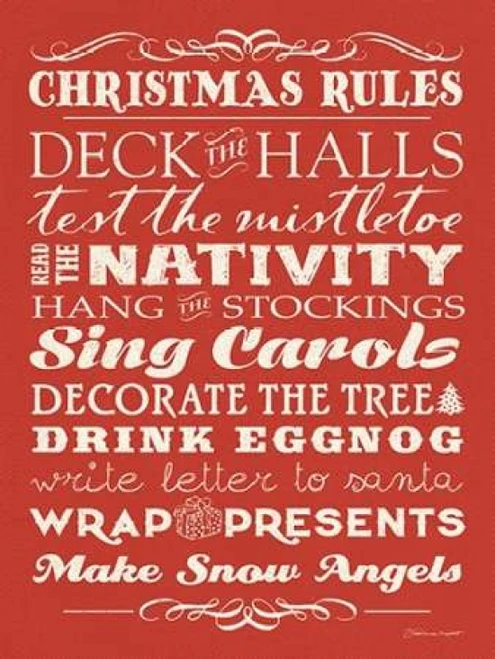 Christmas Rules I Poster Print by  Stephanie Marrott - Item # VARPDXSM10709