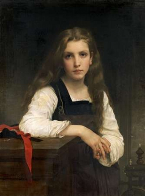 The Fair Spinner Poster Print by  William-Adolphe Bouguereau