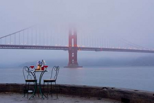 Dream Cafe Golden Gate Bridge - 56 Poster Print by Alan Blaustein - Item # VARPDXABSFH350