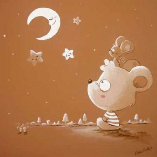 Bear and Moon Poster Print by Diana Vicedo - Item # VARPDXDVC006