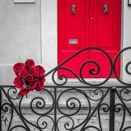 Bunch of roses on iron gate of an old house in Mdina, Malta Poster Print by  Assaf Frank - Item # VARPDXAF201505161773C03