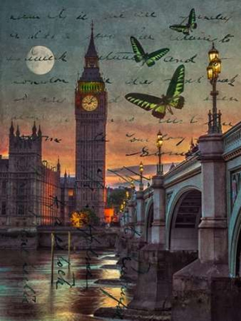 Westminster bridge and Big Ben from Thames promenade, London, UK Poster Print by  Assaf Frank - Item # VARPDXAF20150731079X2P
