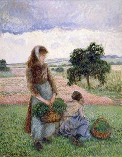 Peasants Carrying a Basket Poster Print by  Camille Pissarro - Item # VARPDX279425