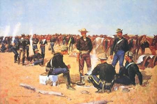 A Cavalrymans Breakfast On The Plains Poster Print by  Frederic Remington - Item # VARPDX374060