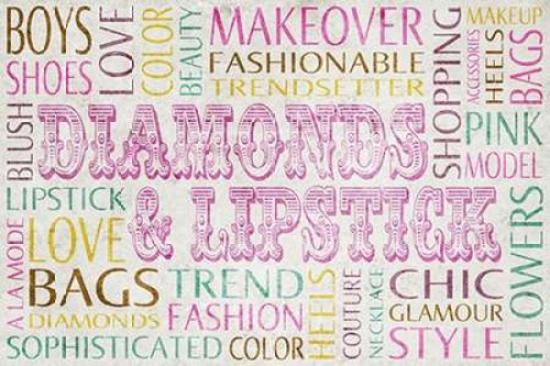 Diamonds and Lipstick Poster Print by SD Graphics Studio - Item # VARPDX8717