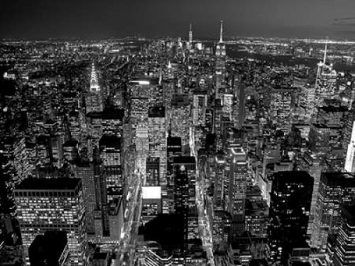 Midtown Manhattan at night Poster Print by Richard Berenholtz - Item # VARPDX3RB2593