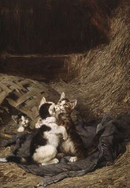 Kittens in the Hay Poster Print by  Julius Adam - Item # VARPDX281650