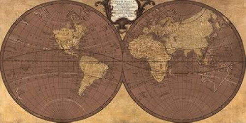 Gilded World Hemispheres II Poster Print by  Joannoo - Item # VARPDX2JO2881