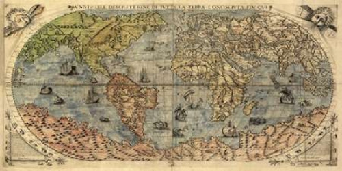 Universale descrittione di tutta la terra 1565 Poster Print by Paolo Forlani - Item # VARPDX2MP1629