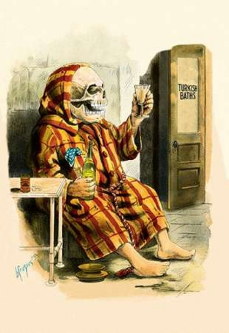 Death Takes a Bath Poster Print by Frusius
