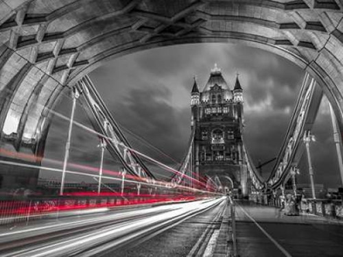 Tower bridge with strip lights, London, UK Poster Print by  Assaf Frank - Item # VARPDXAF20130906111C01