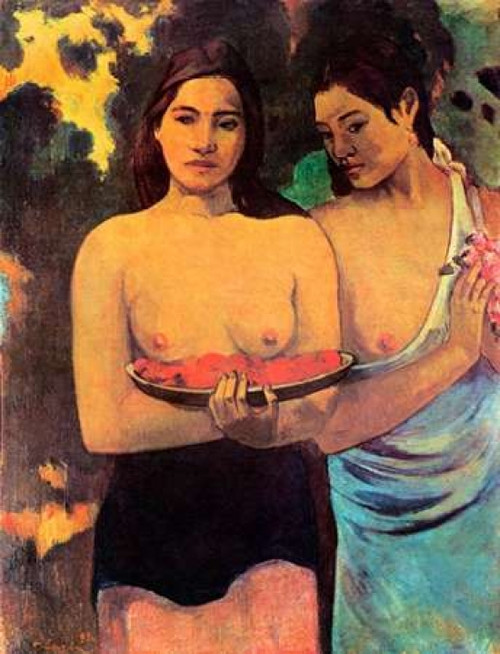 Two Tahitian Women With Mangoes Poster Print by  Paul Gauguin - Item # VARPDX373077