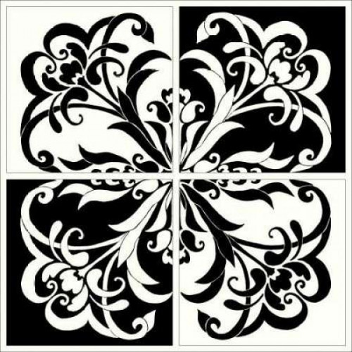 Damask Silhouette II Poster Print by Judy Shelby