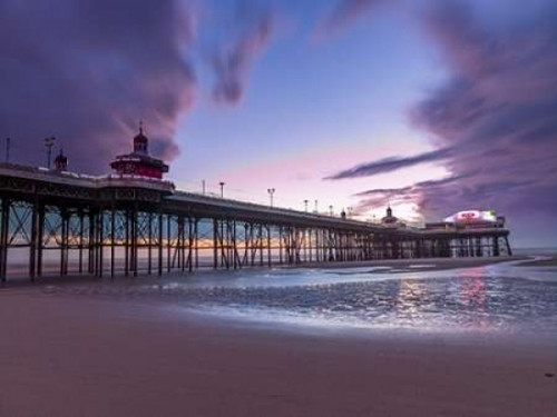 Blackpool sea shore with jetty Poster Print by  Assaf Frank - Item # VARPDXAF20121001035C01